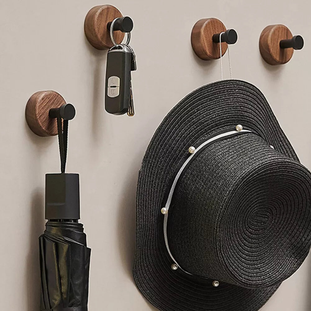 Crochet Mural - WoodHook™ - Rond Noir