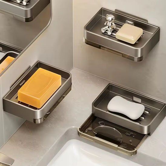 Porte savon mural  s'intègre  espaces restreints